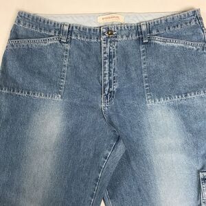 HYDRAULIC Baggy Utility Cargo Jeans Size 19/20 Wide Leg Flare Denim 80s 90s VTG
